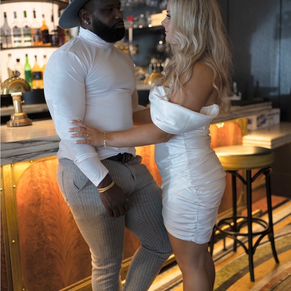 Ivory satin corset dress - divine satin corset dress in ivory size L - Picture 4 of 6